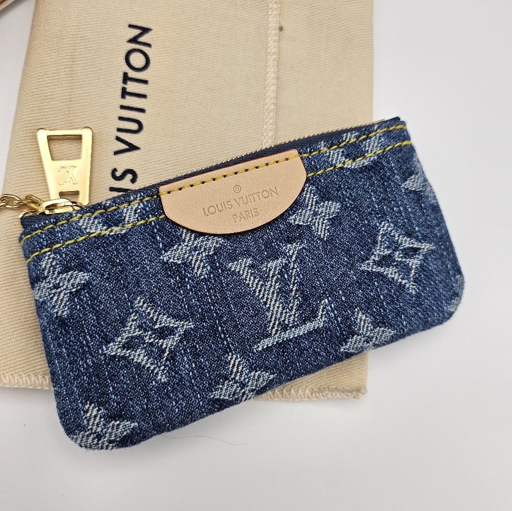Brand new 2024 authentic Louis Vuitton denim remix key pouch - Picture 8 of 13